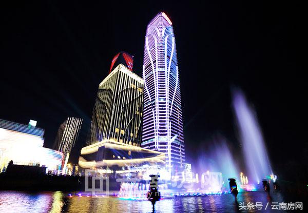云南昆明第一高楼图片,昆明市万达双塔高楼排名