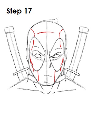 怎么画死侍的头侧面,死侍漫画怎么画
