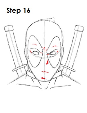 怎么画死侍的头侧面,死侍漫画怎么画