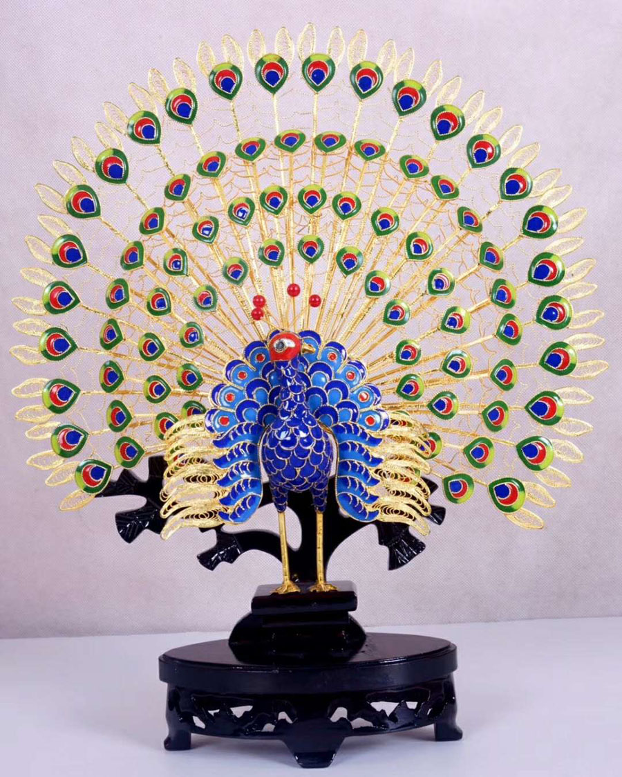 景泰蓝花丝镶嵌,景泰蓝现代大师刘永森作品