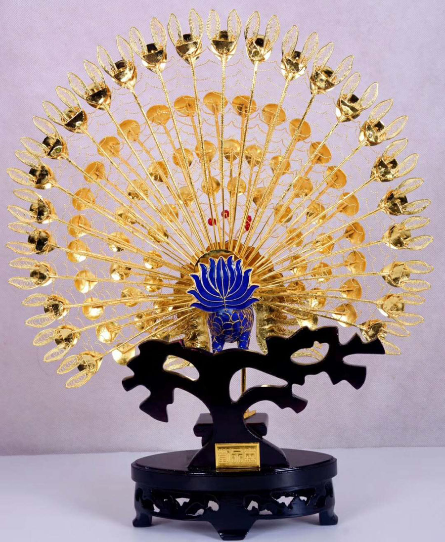 景泰蓝花丝镶嵌,景泰蓝现代大师刘永森作品