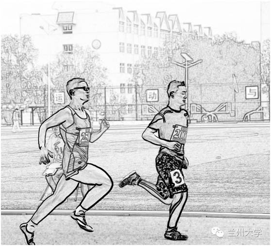 手绘田径比赛动画,校运会简笔画绘画