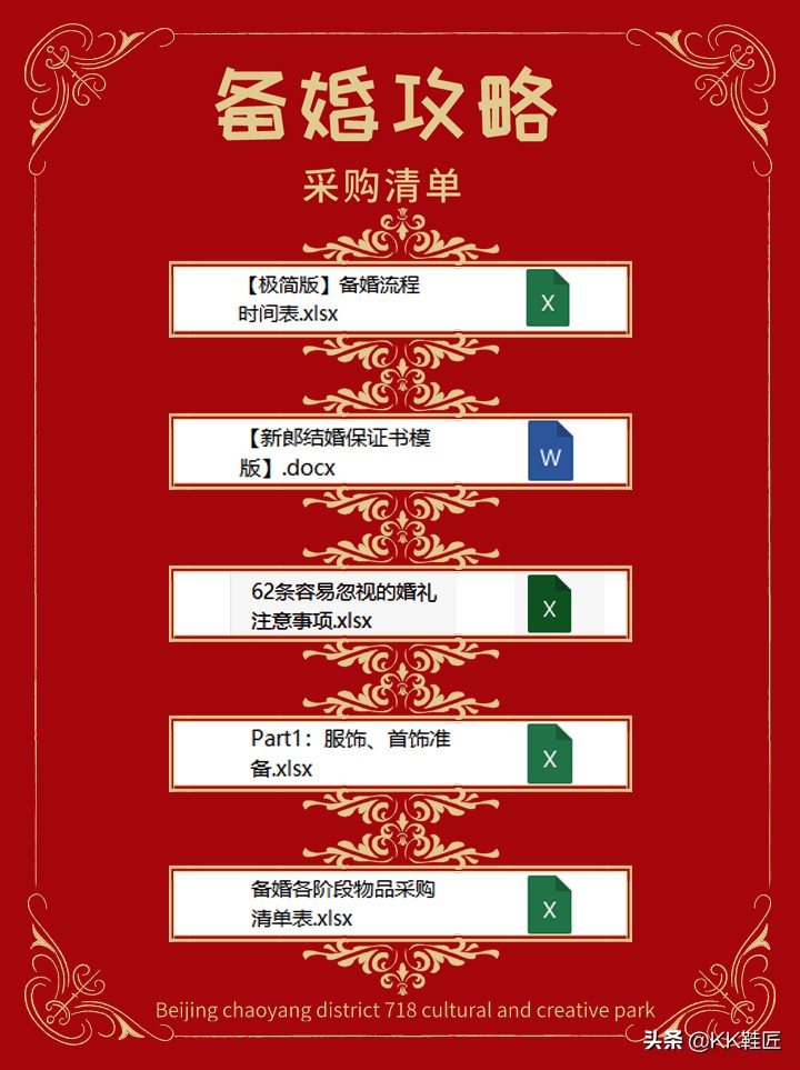 婚礼采购清单明细表,婚礼筹备及采购清单