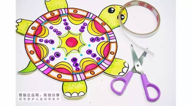 海洋大乌龟的简单画法,绘画乌龟水里游