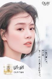 olay菁纯空气感面霜马思纯,olay抗糖小白瓶马思纯