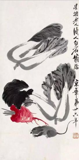 齐白石十二生肖图配古人诗词绝了,齐白石名画十二生肖兔