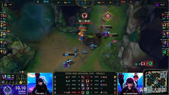 lol季中杯tes3:0gen第一局,2020lol季中杯tes出战名单