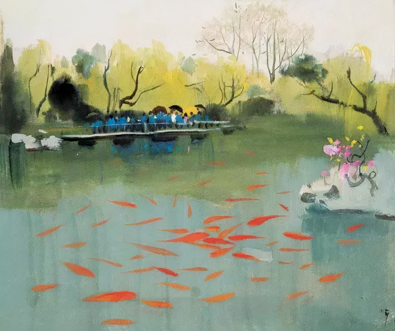 吴冠中水彩风景画,吴冠中水彩作品