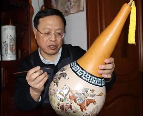 五福临门葫芦工笔,中国工笔画葫芦