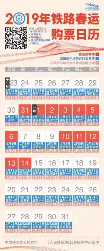 2021年铁路春运火车票开售是哪天,2019铁路春运火车票
