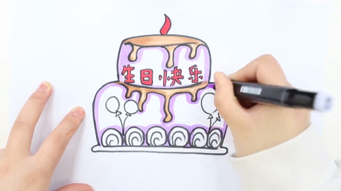 生日贺卡简笔画步骤图,生日贺卡怎么画简笔画