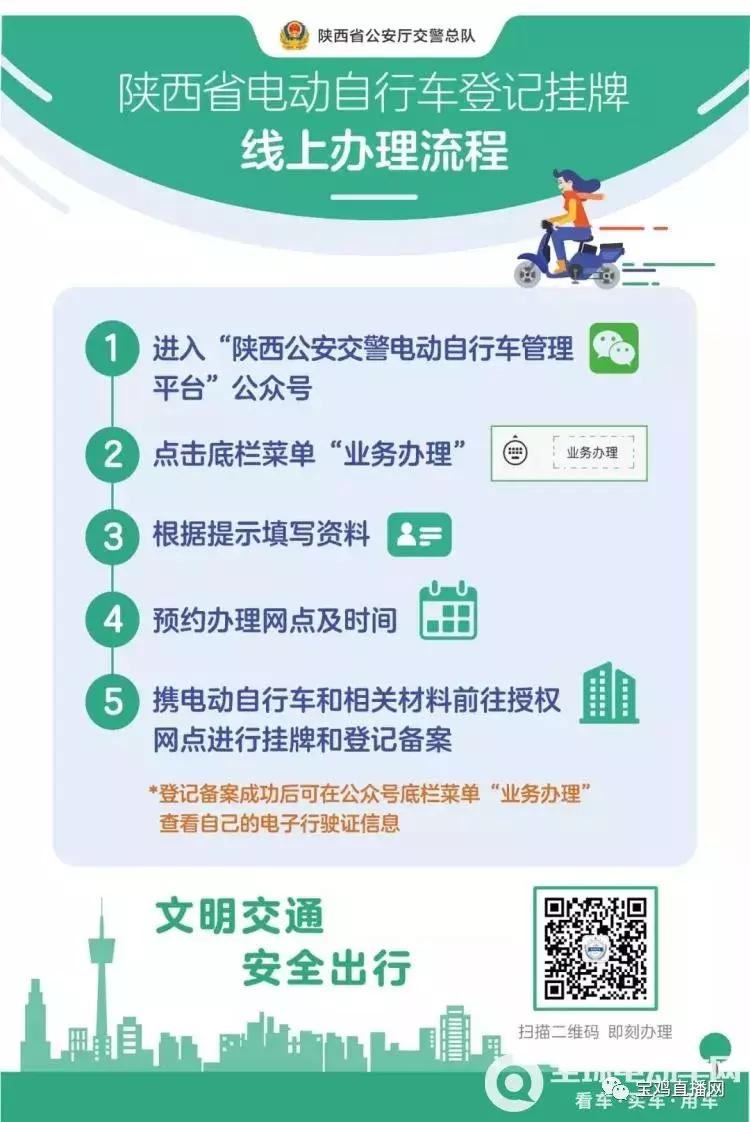 宝鸡电动自行车挂牌网点,宝鸡电动自行车上牌需求哪些证件