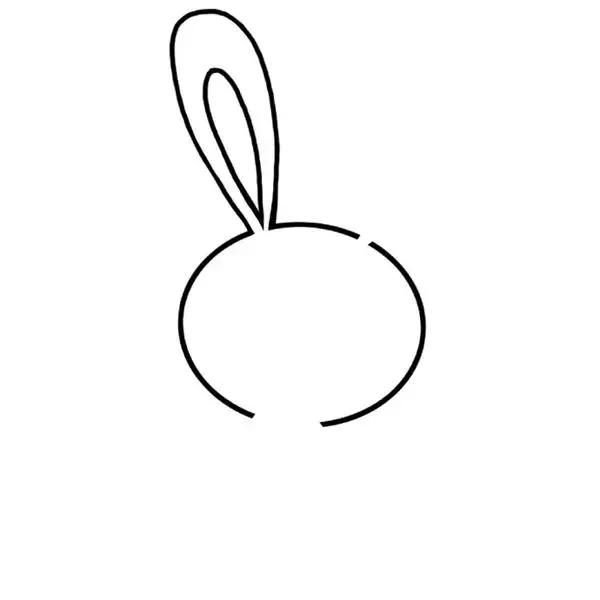 简笔画小白兔教程,小白兔简笔画可打印涂色最简单