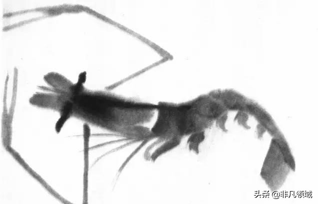 齐白石画虾时的动作语言神态,中国近代四大画家齐白石画虾