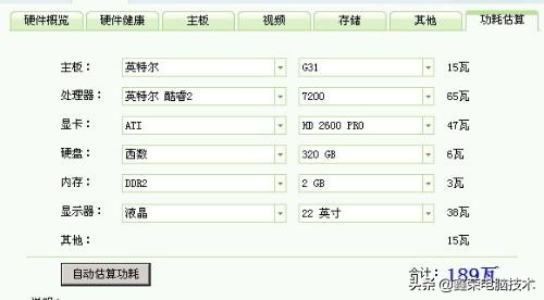 一台电脑正常运行功耗多少,一台电脑有多少功耗怎么看