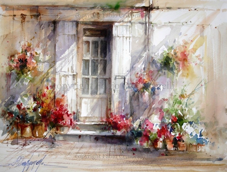 水彩世界画家风景作品,巴西水彩艺术欣赏