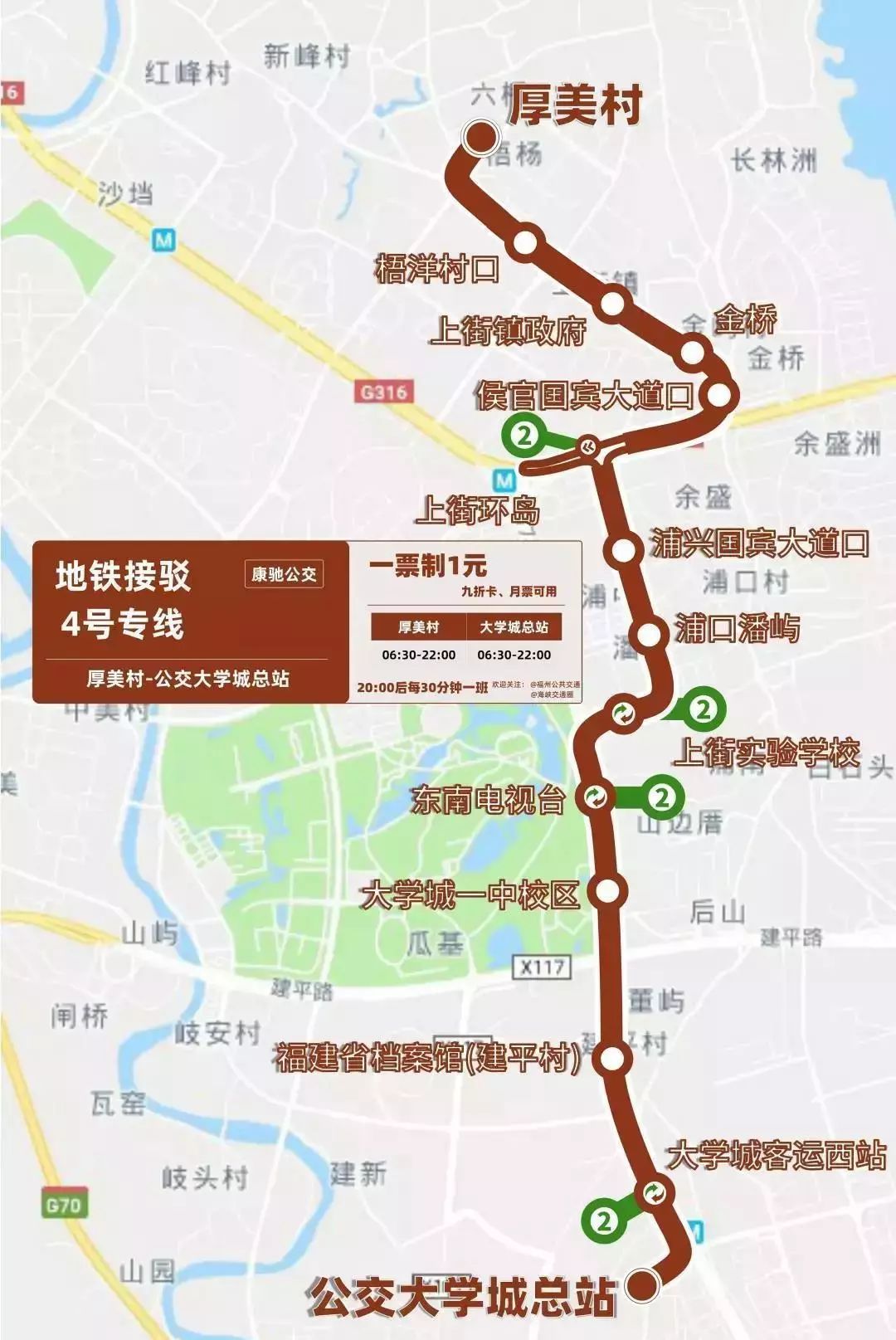 福州新增两条地铁接驳专线，经过你家吗？附史上最全接驳专线攻略
