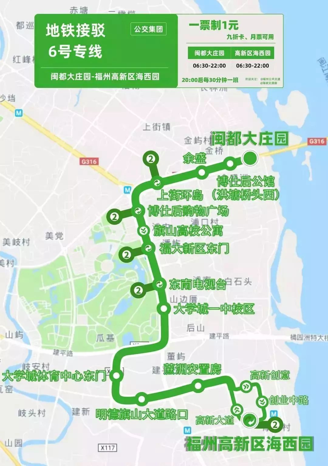 福州新增两条地铁接驳专线，经过你家吗？附史上最全接驳专线攻略