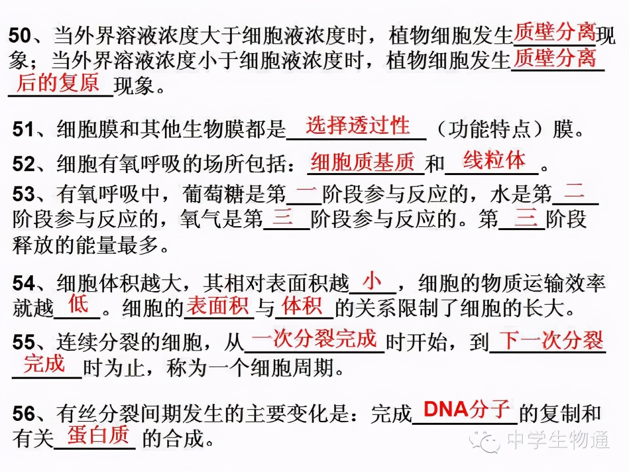 高中生物复习资料必修一,高中生物复习资料大全2019
