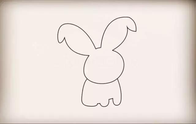简笔画小白兔教程,小白兔简笔画可打印涂色最简单