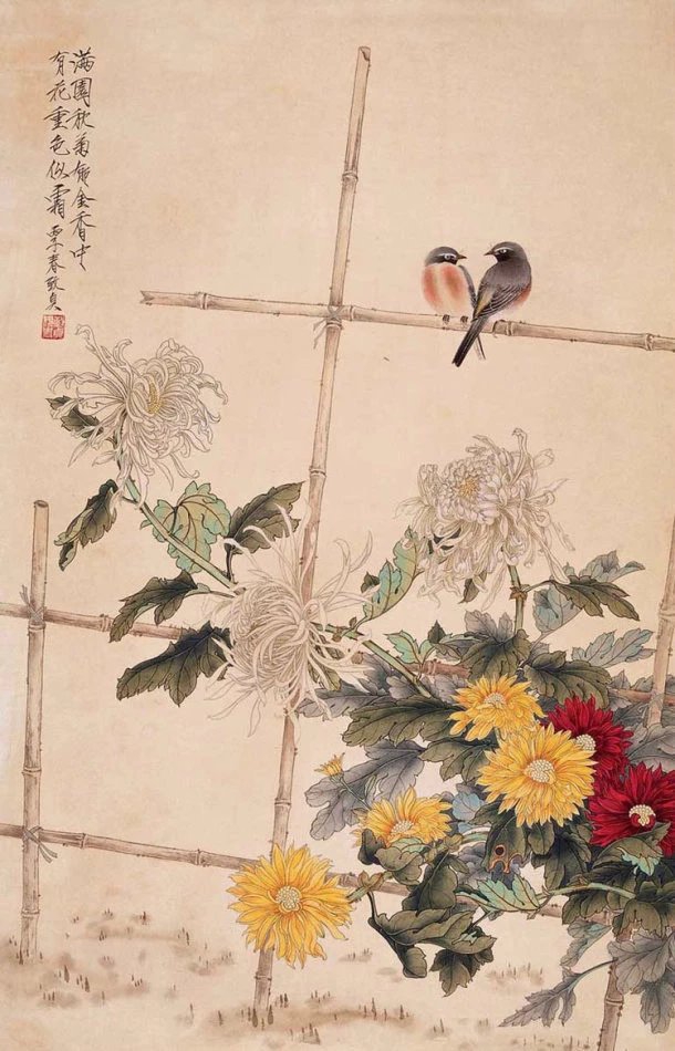 画菊名家菊花图集,画家画菊花作品欣赏