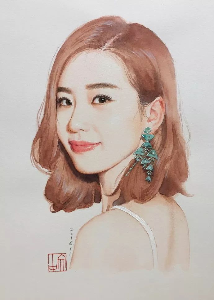 比起打印画，美院毕业的他，笔下这种彩铅水彩画才好看哭了~