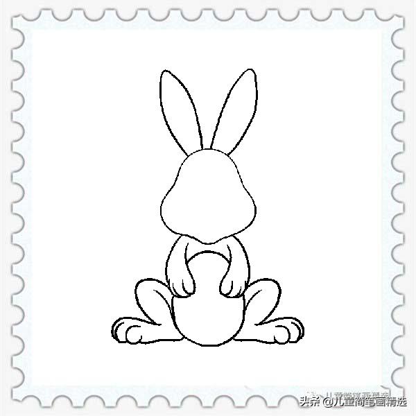 6-12岁儿童简笔画简单又可爱兔子,画小兔子和小熊简笔画