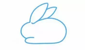 简笔画小白兔教程,小白兔简笔画可打印涂色最简单