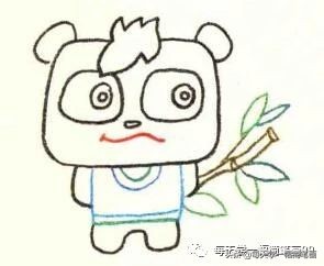 简笔画大熊猫的画法最简单,简笔画教程幼儿园熊猫