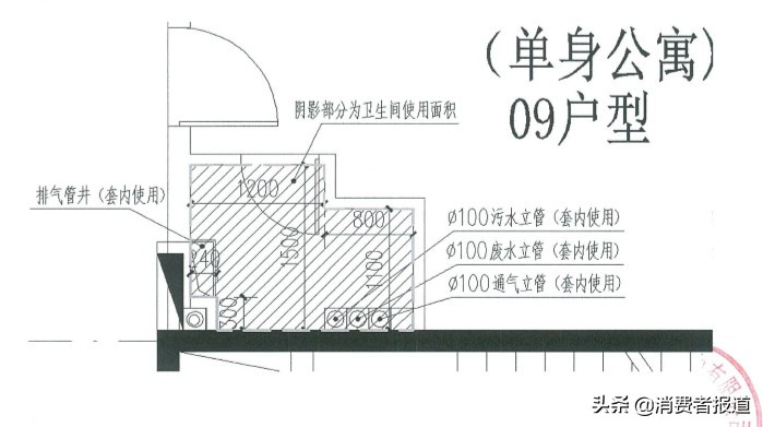 防火立管占用了套内面积，多家业主投诉佛山颐景园违反建筑规范