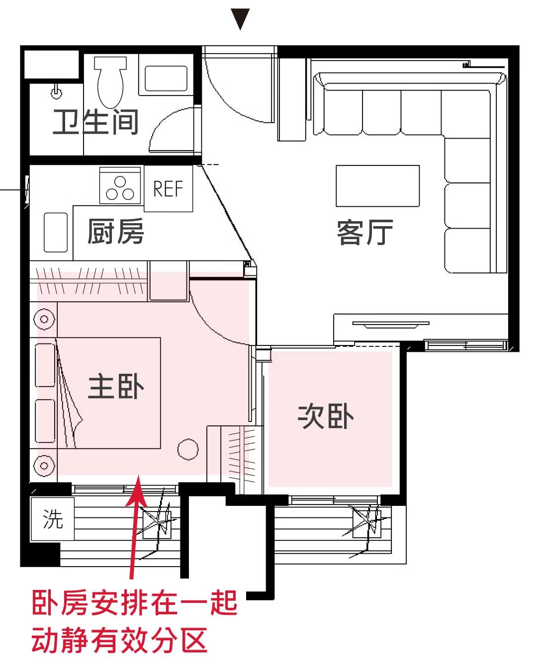 小户型不规则户型设计,小户型二合一户型布局设计