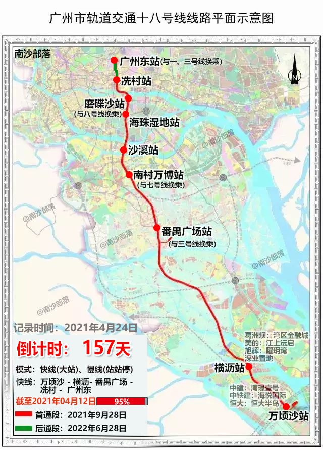 定了！南沙直达市区仅二十多分钟的十八号线或于国庆节假前开通